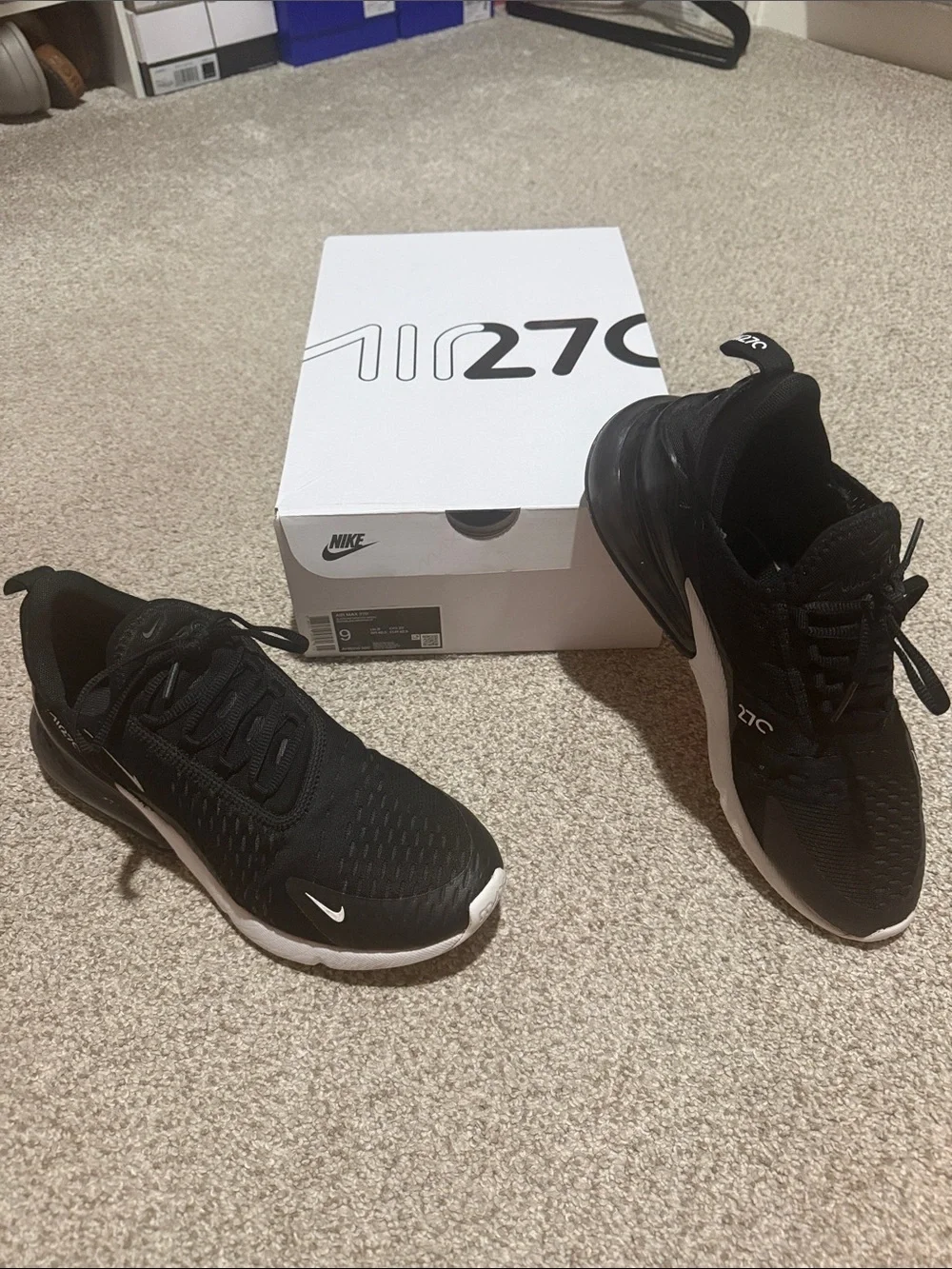 Nike Men’s Air Max 270 Athletic Shoes - Black/White